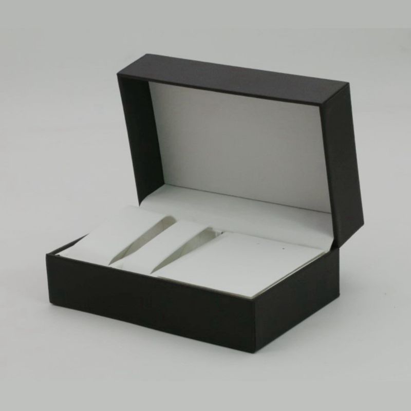 Picture of Large Flip PU Leather Watch Box High-end Watch Display Box Black Leather Watch Packaging Box Storage Watch Box