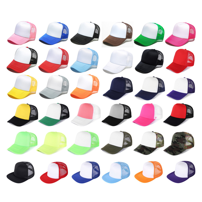 Picture of Sponge net cap printed logo blank advertising cap factory wholesale travel hat parent-child cap embroidered baseball cap
