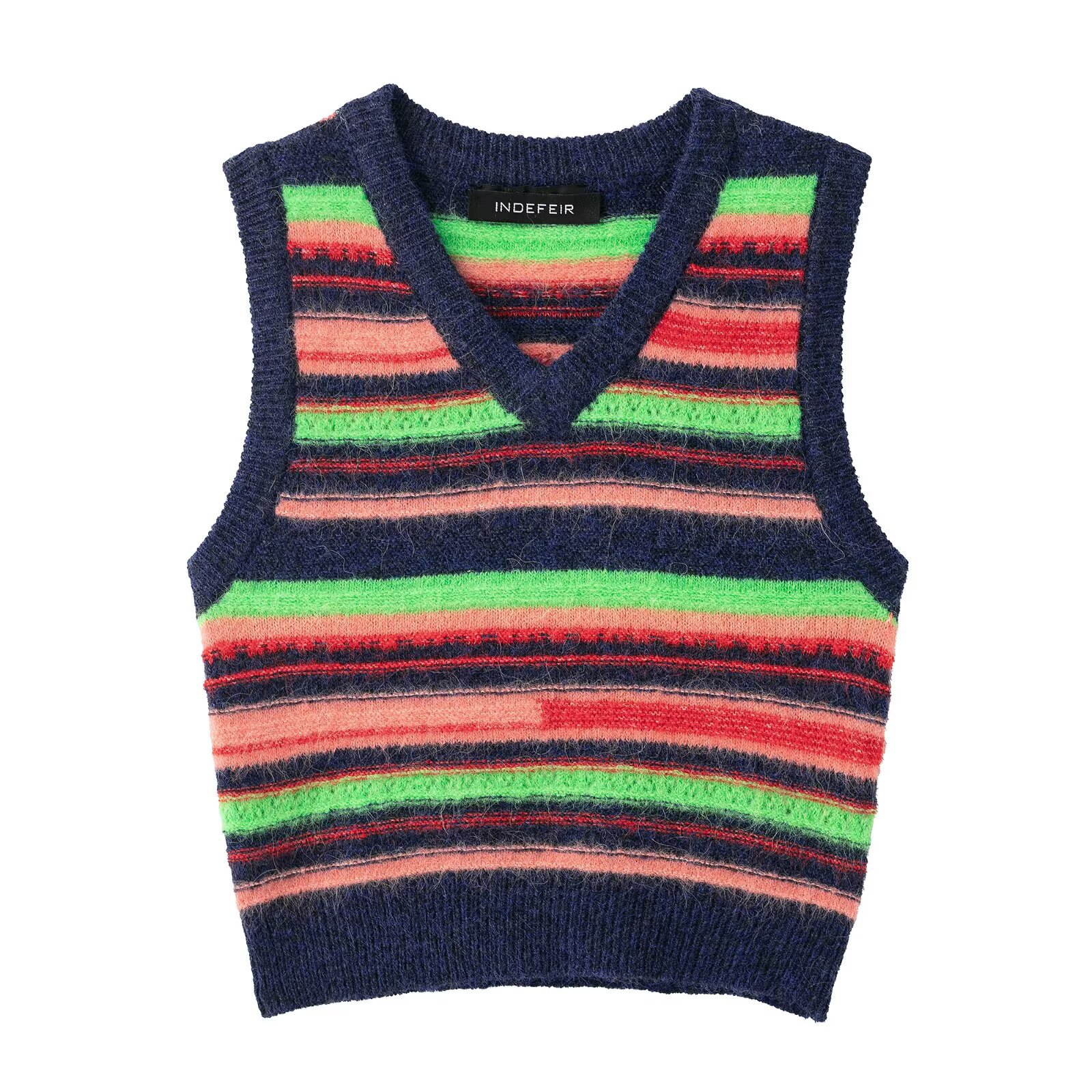 ZA cross-border women's clothing wholesale European and American style new style Joker V-neck sleeveless knitted vest jacket 9598060