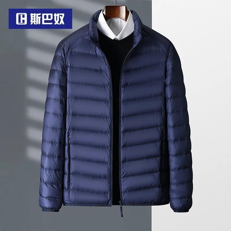 Picture of Brand Handled Light Down Cotton-padded Jacket Men's Short Casual Collar Middle-aged and Elderly Warm Cotton-padded Jacket Winter