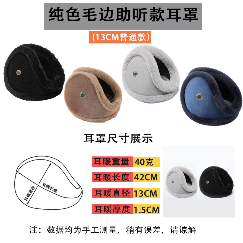 Picture of Warm earmuffs men's winter thickened fleece-lined earmuffs cold-proof riding student fashion wholesale back-wearing earmuffs earmuffs earmuffs