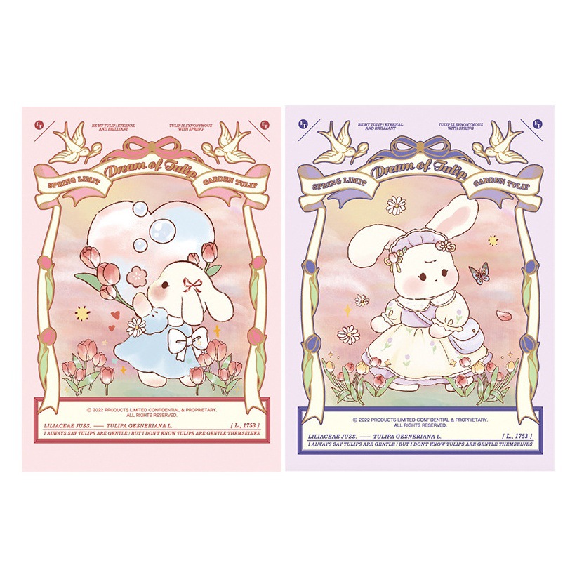Tulip dream series stickers package creative cartoon fresh Japanese Journal diy material decorative stickers wholesale