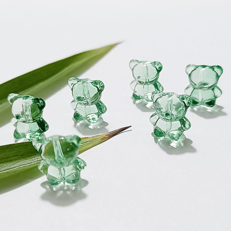 Picture of Hope letter hug bear loose beads bracelet jewelry accessories DIY hairpin accessories Czech glass jewelry accessories