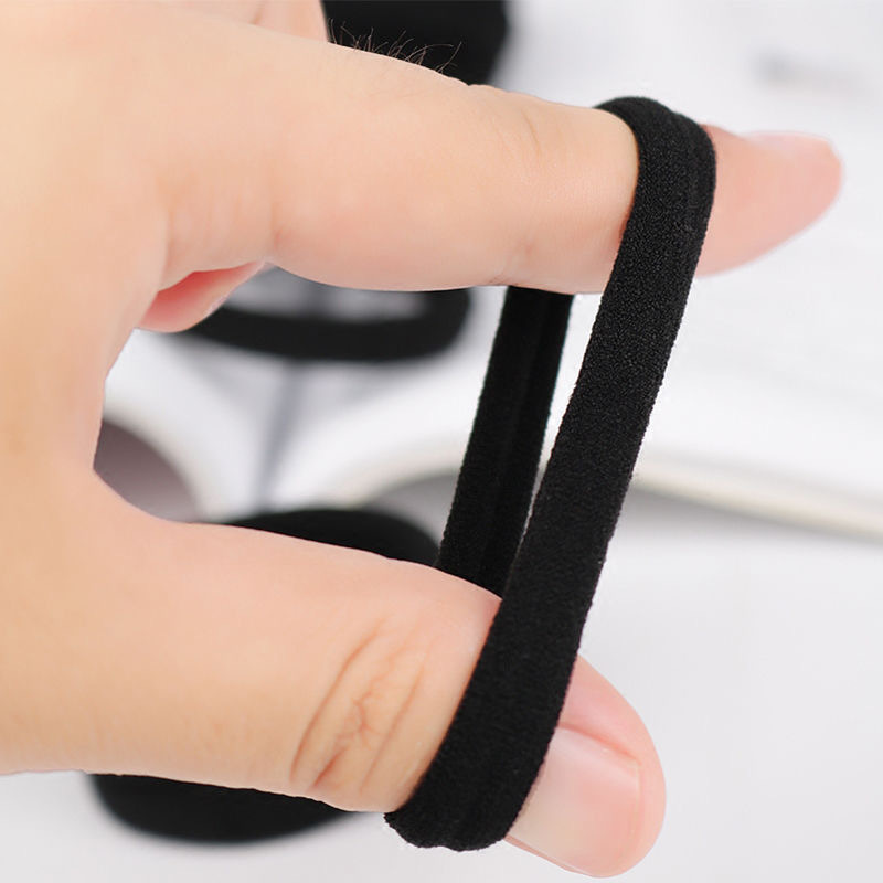 Picture of Single Wholesale Black Headband Hair Tie for Women Korean Style High Elasticity Does Not Hurt Hair Rubber Band High Ponytail Baby Hair Accessories