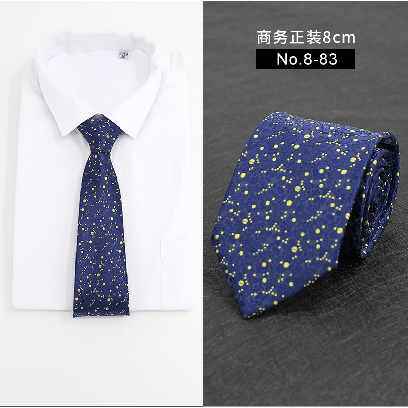 Picture of New Style Tie Men's Formal Business Casual Simple Style Solid Color Striped Arrow-Shaped Tie Manufacturer Ready Stock Wholesale