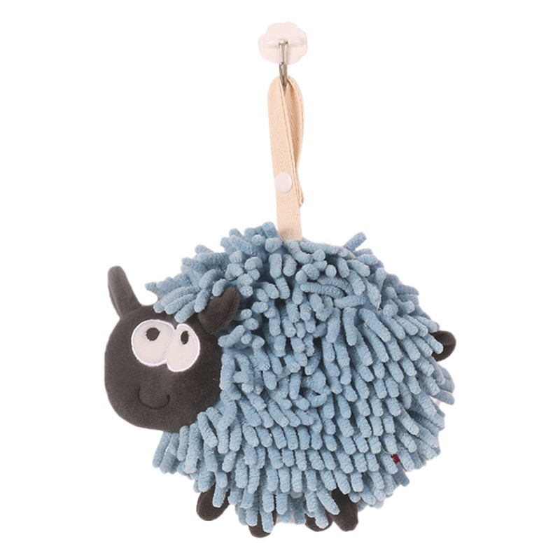 Cartoon lamb chenille wipe handball recreational house animal hanging absorbent towel hand towel wholesale