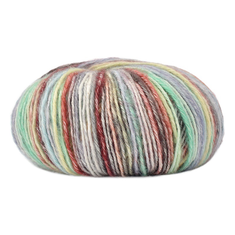 Warm color camouflage cotton wool segment dyeing cotton yarn spray wool cotton yarn mixed color cotton yarn handmade DIY camouflage cotton wool ball