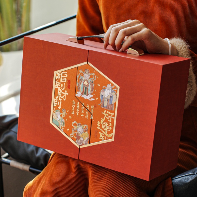 2025 new high-end custom double open box universal rock tea cinnamon dahongpao tea gift box packaging empty box