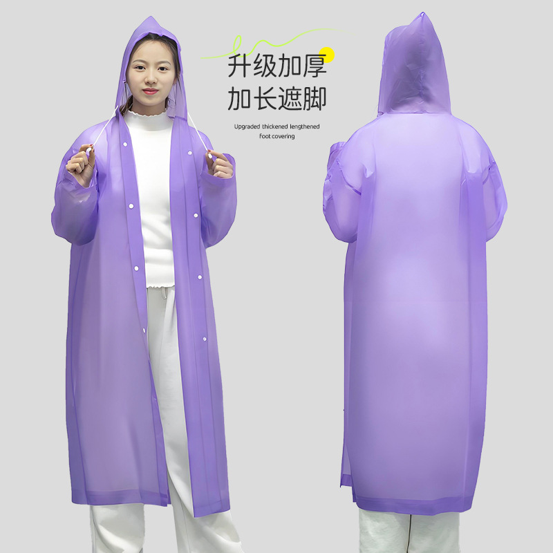 Non-Disposable Raincoat Long Full-Body Extra-Large Thickened Anti-Rainstorm Outdoor Portable Rain Suit for Adults Hiking Poncho
