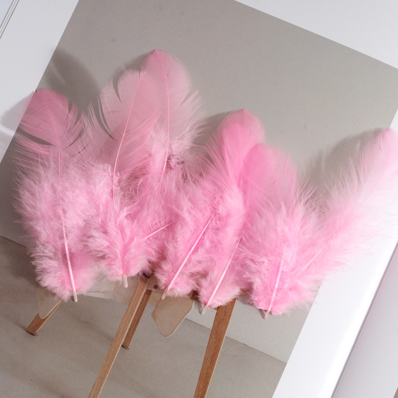 Picture of Colorful Small Feather Turkey Feather DIY Crafts Jewelry Decoration Wave Ball Gift Box DIY Filling Material