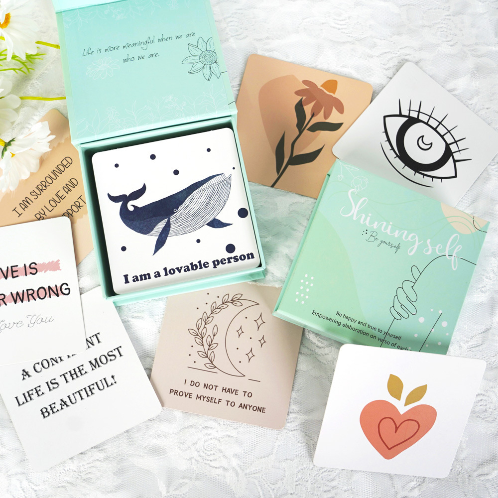 Picture of Cross-border New Products Encourage Greeting Cards 50 European and American Women Definitely Positive ins English Cartoon Set Inspirational Cards