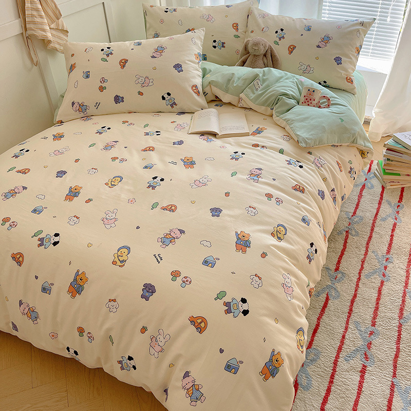 Picture of Wholesale ins cotton four-piece student dormitory three-piece set bed hat autumn and winter group purchase gift generation manufacturers
