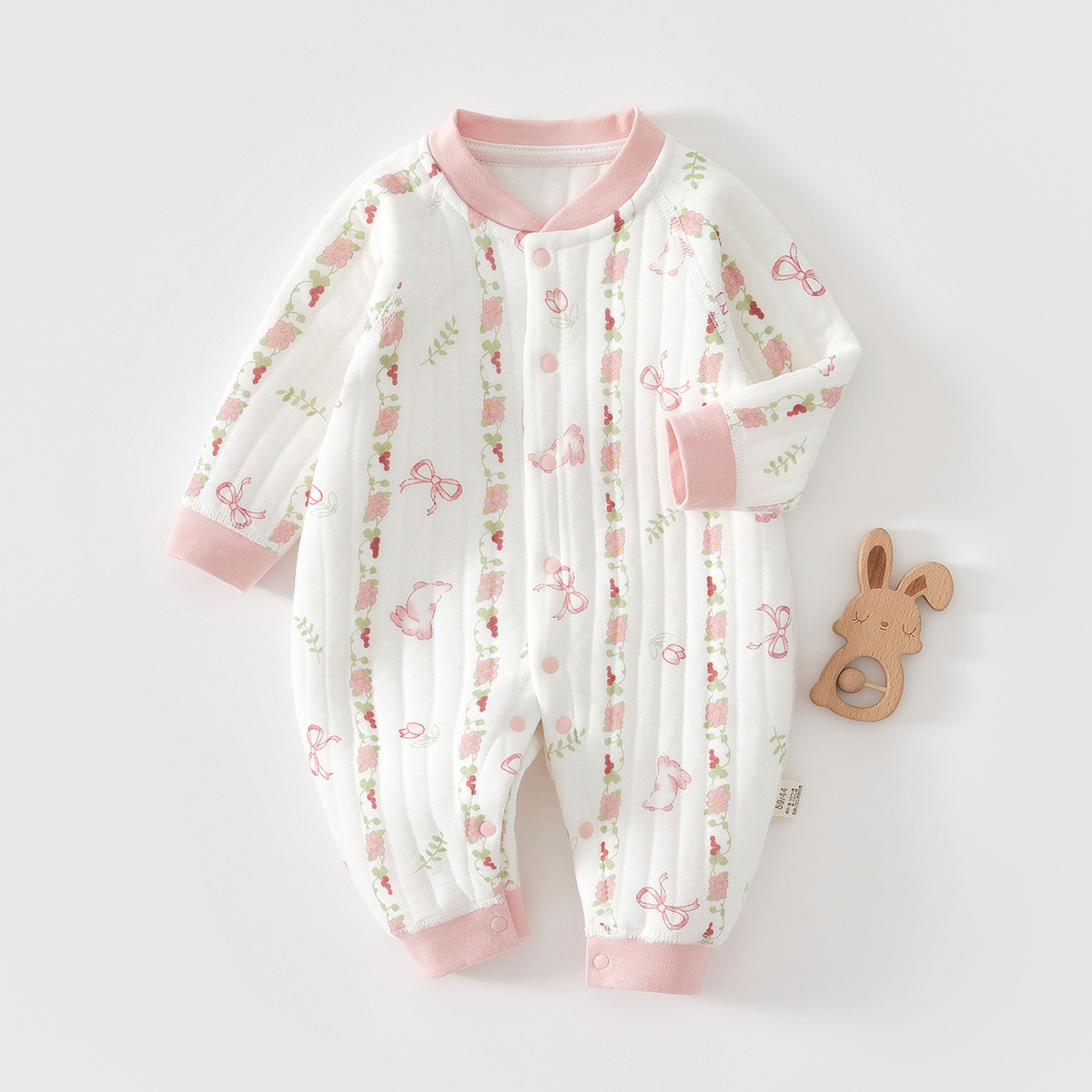 Picture of Baby Jumpsuit winter warm long-sleeved romper autumn and winter bottoming warm clothes newborn baby clothes winter pajamas