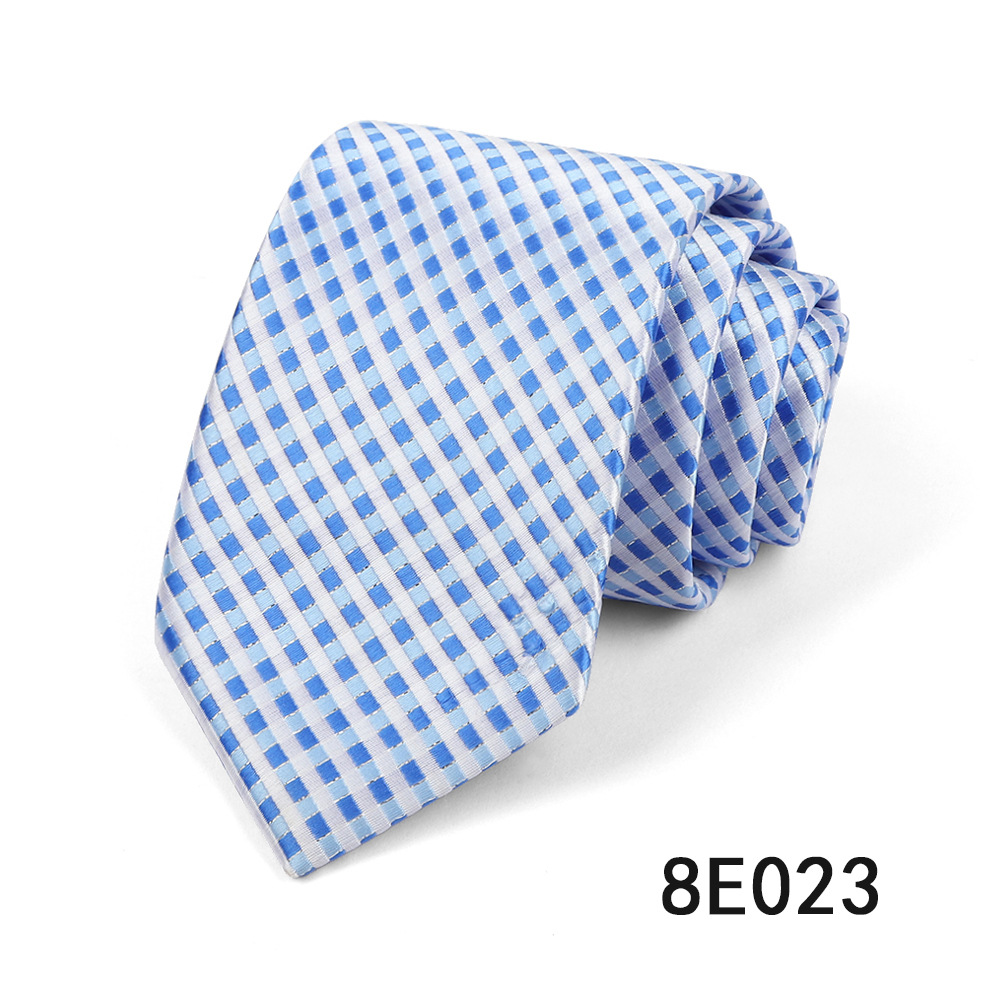 Picture of Men's Tie Business Casual Stripesd Tie 8cm Polyester Jacquard Embroider Print Tie Wholesale Formal Wear