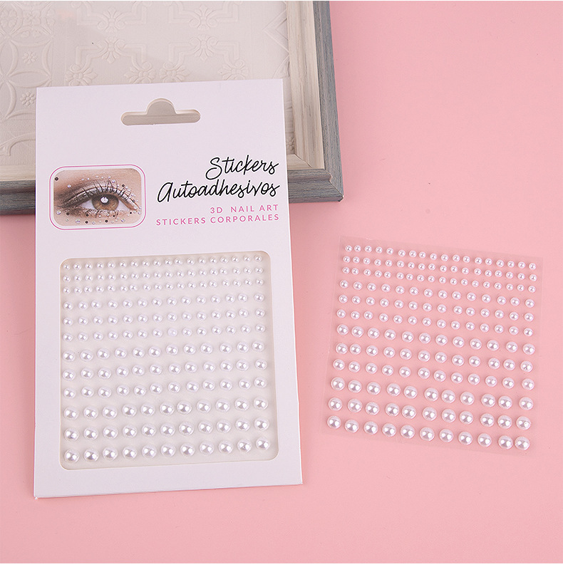 Picture of In stock cross-border hot acrylic eyebrow sticking Diamond 3456mm face sticker performance Color Diamond Crystal acrylic eye corner tears