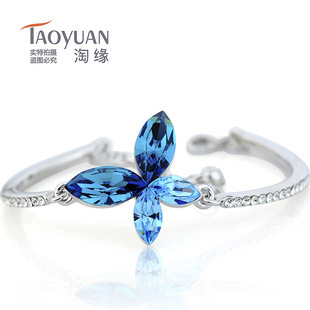 Counter quality Austrian Crystal Butterfly Dream bracelet Korea fashion jewelry wholesale