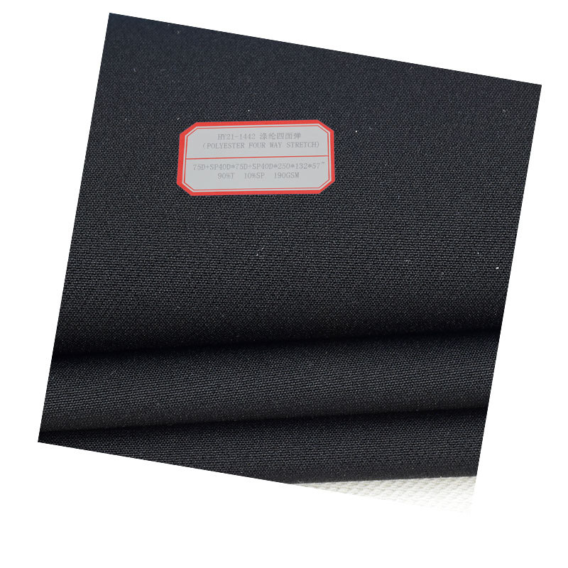90% polyester, 10% spandex, 190GSM polyester two-way stretch fabric, sports outdoor fitness apparel, pants fabric