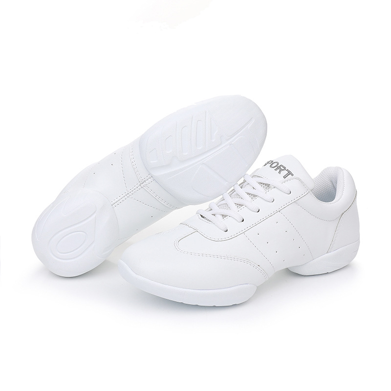 Children's sports shoes, soft bottom breathable square dance special competition training white women's cheerleading shoes
