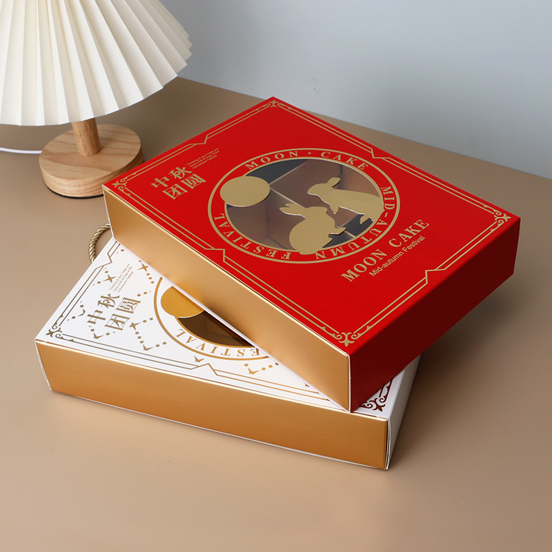 Picture of Mid-Autumn Festival portable gift box moon cake box egg yolk crisp gift box snow Mei Niang biscuit green bean cake high-end packaging box wholesale
