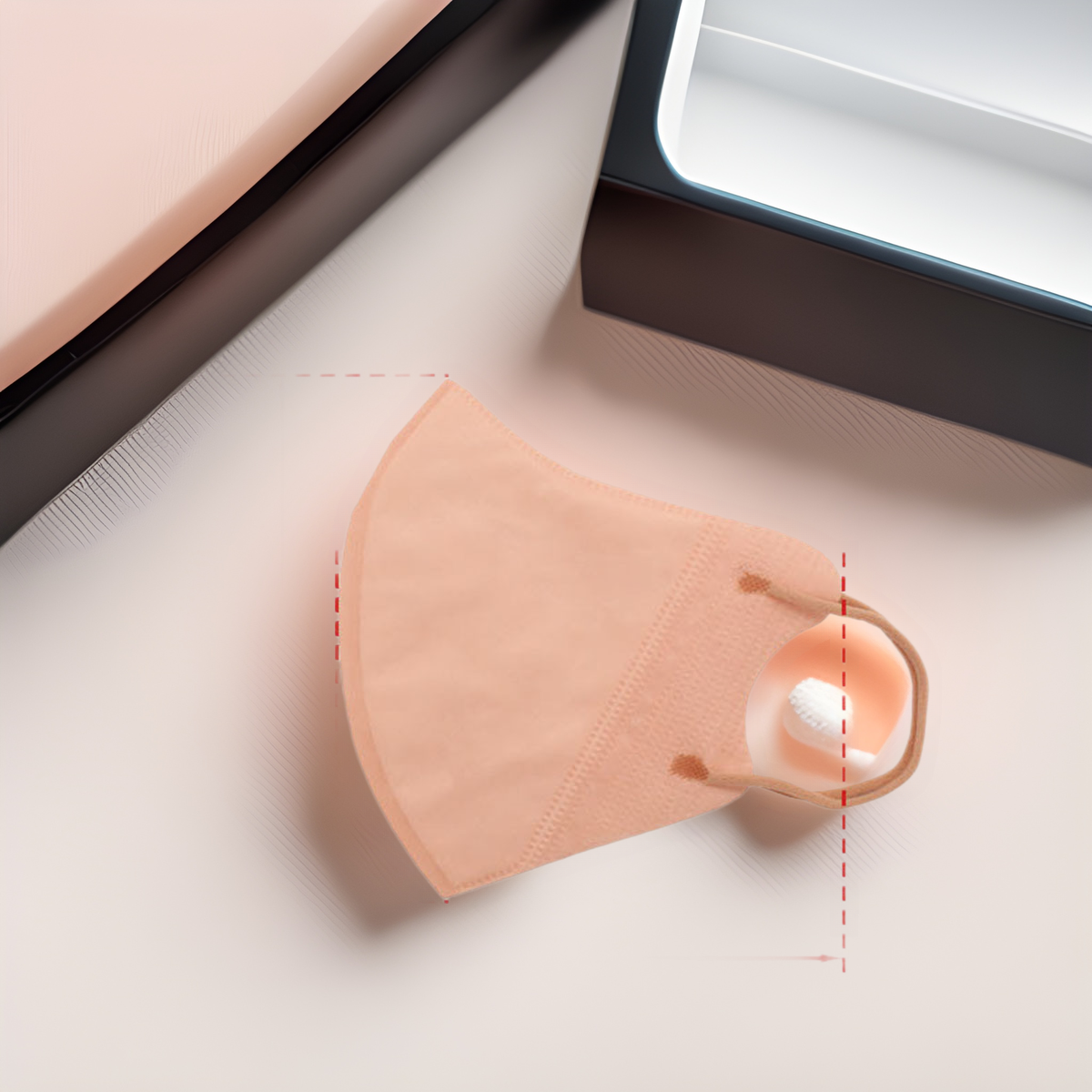 3D Three-Dimensional Mask with High Aesthetic Appeal, Does Not Constrict Ears or Cause Discomfort, Suitable for Autumn and Winter, Disposable Three-Layer Japanese Pure Desire Color Soft Mask