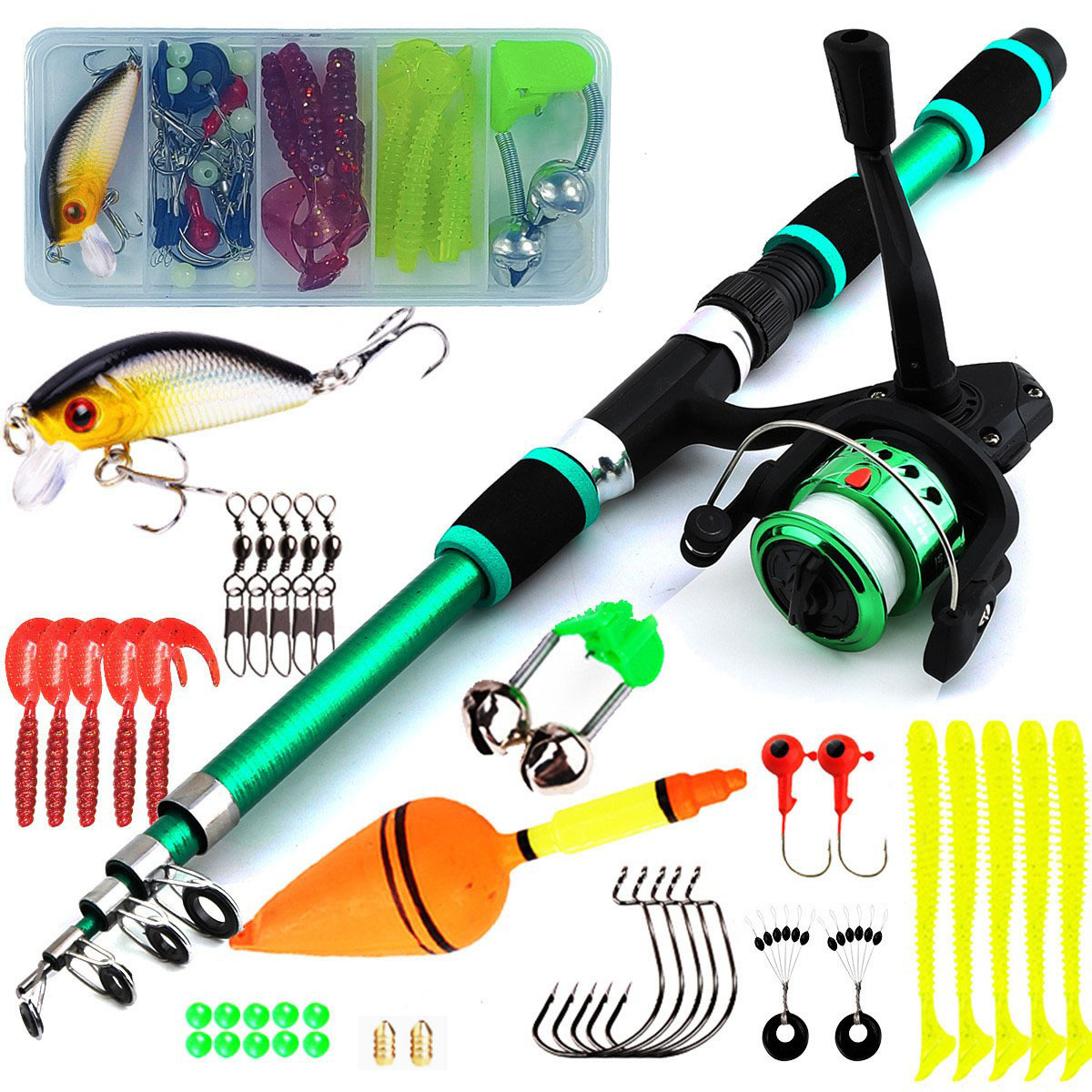Ultra Short Sea Rod suit 1.8 m Rod Wheel suit Novice Children Fishing Rod Amazon eaby AliExpress Cross Border