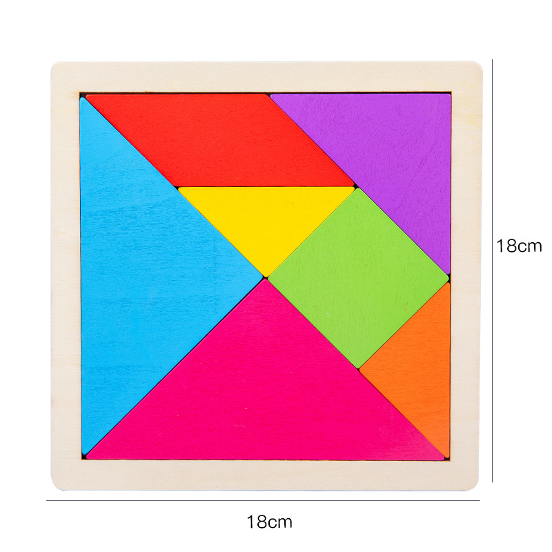 Picture of Kindergarten Varied Tangram Teaching Aids Assembled Geometric Shape Benefitable Intelligence Toys 6-12 Years Old Children's Small Gift Award