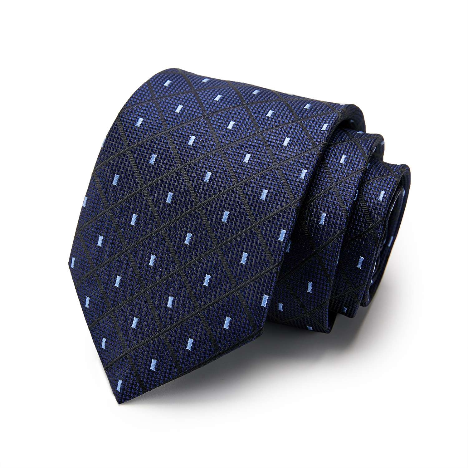 Picture of Tie spot tie polyester silk tie manufacturer 8cm business men's formal wear wedding studio tie