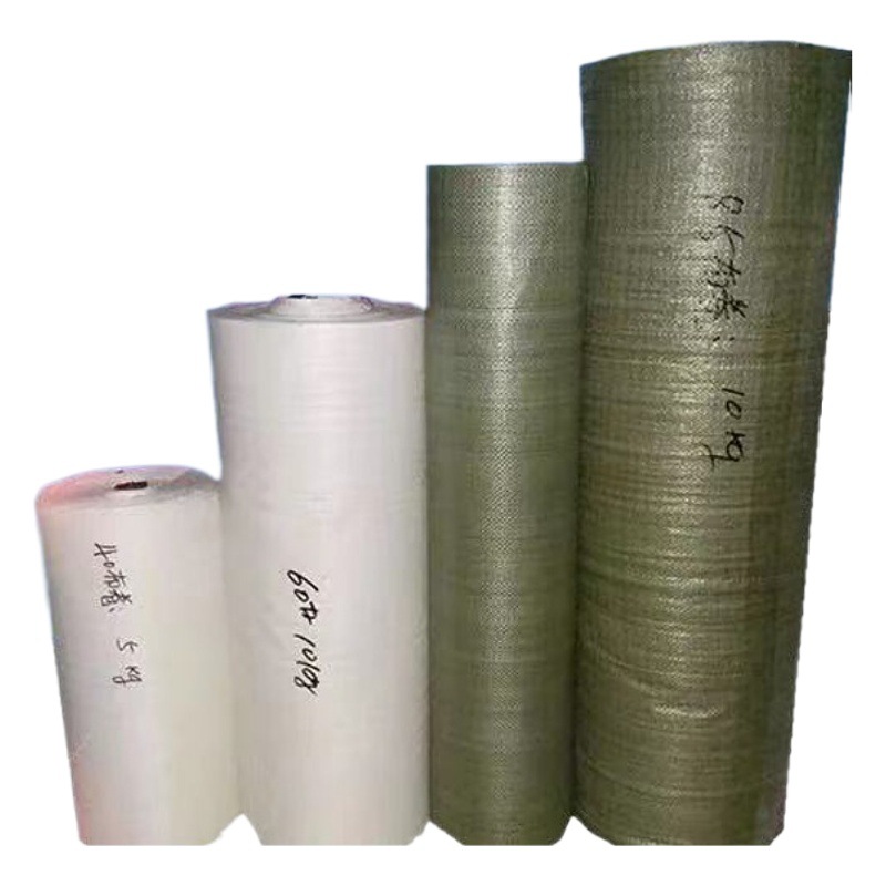 Grey Green Woven Bag Cloth Barrel Snakeskin Bag Cylinder Cloth Roll Semi-finished Wrapping Bag Packing Cloth Roll Wholesale
