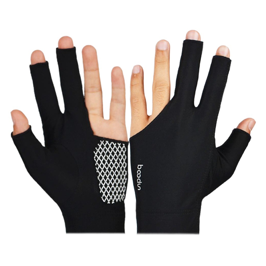 Bolton New 1076 Billiard Gloves Silicone Non-slip Billiard Gloves Finger Breathable Three-finger Gloves Stretch Lycra