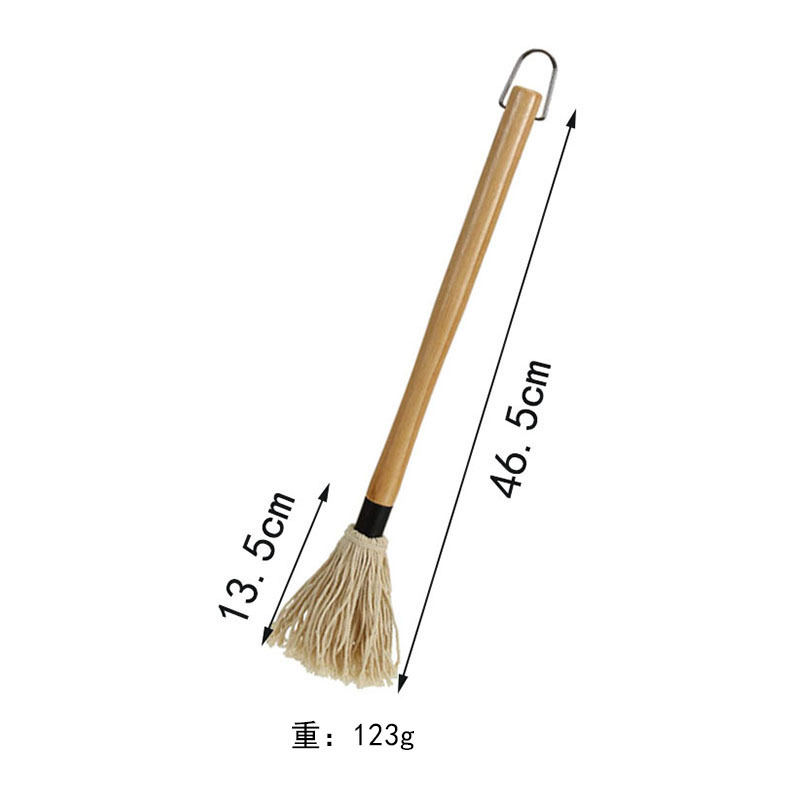 Picture of Amazon BBQ BBQ Feeding Mop Rubber Wooden Handle BBQ Dip Brush Oil Brush Tool Set