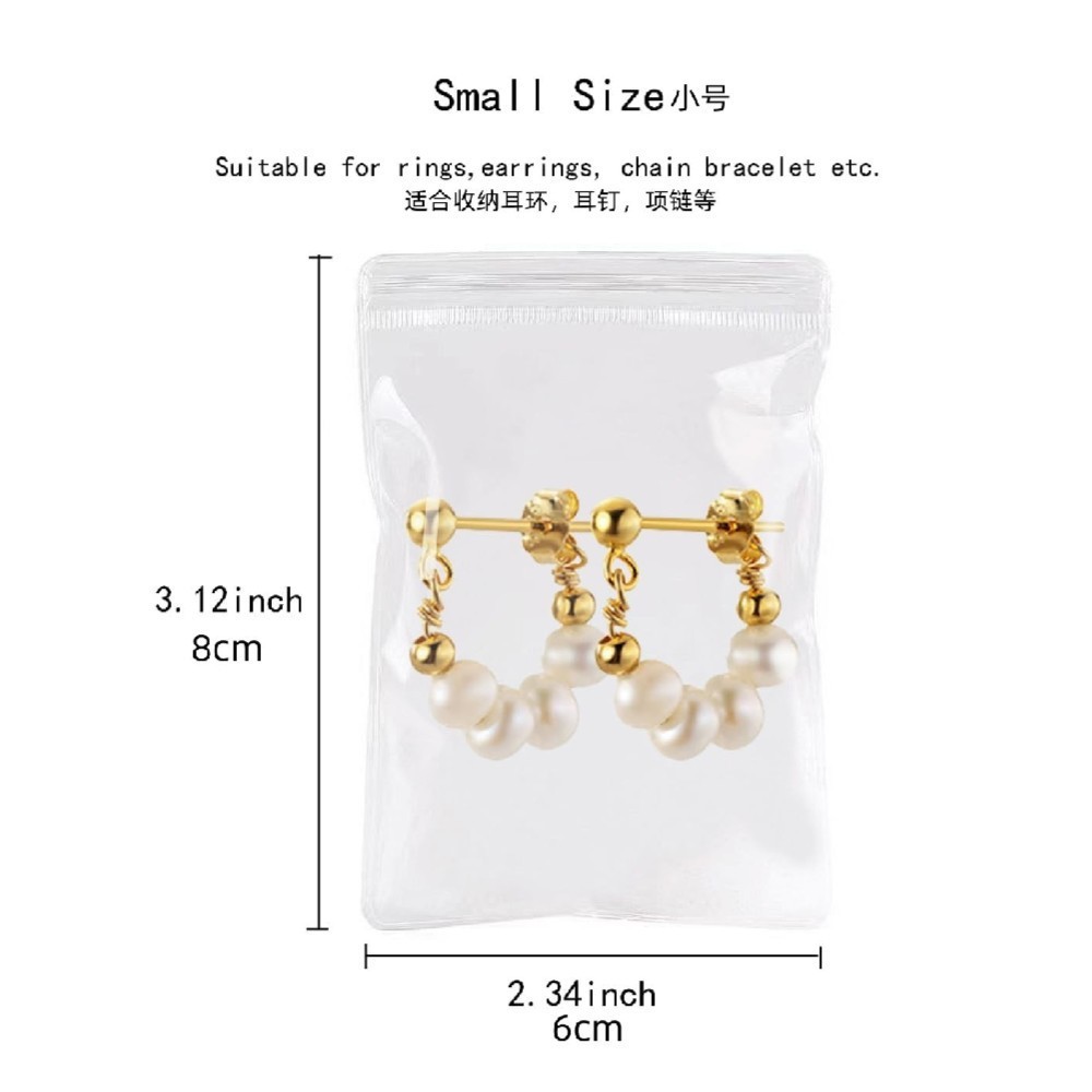 Picture of Portable PVC Transparent Dust-proof Bag Necklace Jewelry Storage Book Earrings Jewelry Storage Bag Anti-oxidation Sealed Bag