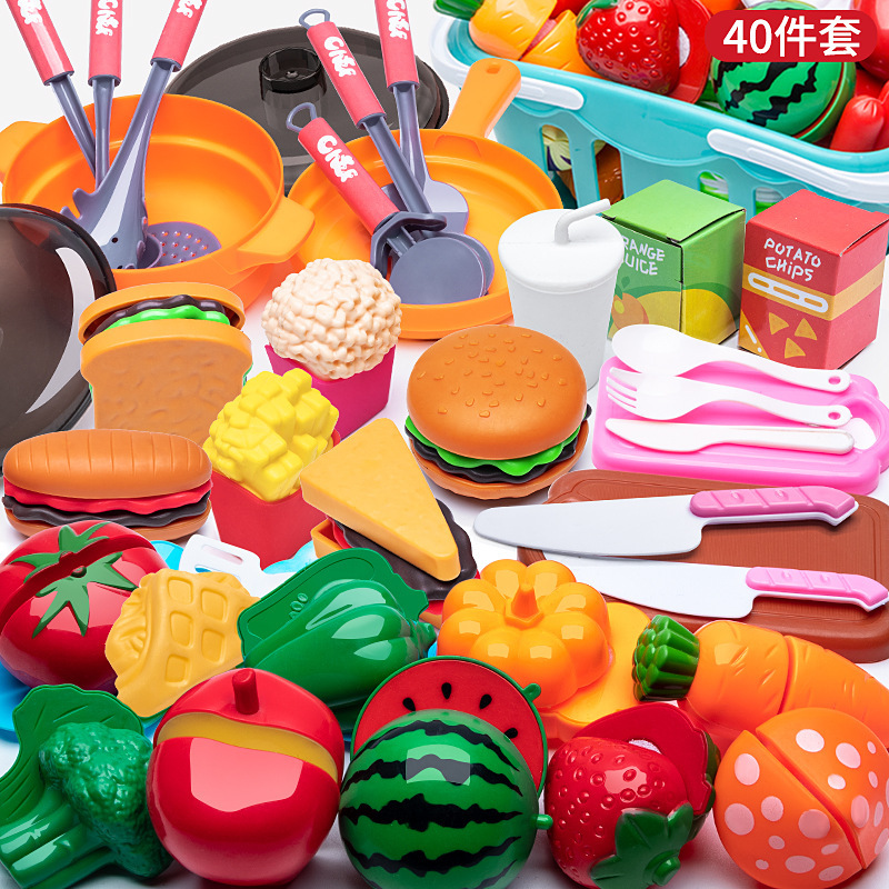Picture of Children's Kitchen Educational Toys suit Boys and Girls Play Home Simulation Kitchenware Induction Cooker Cooking Rice Stir-fry Chicing Music