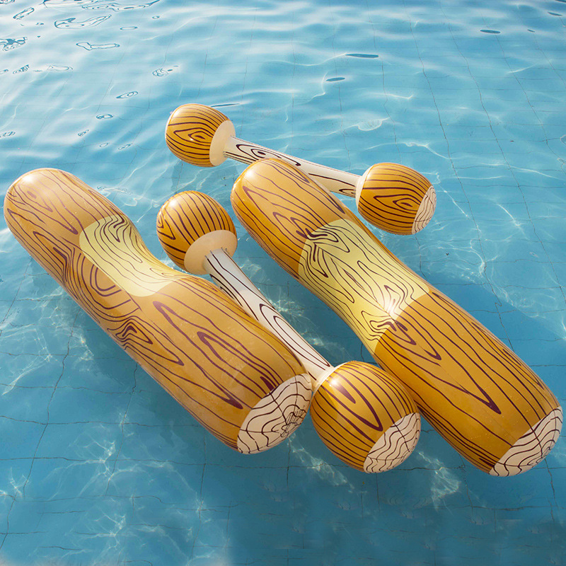 Picture of Water Inflatable Pair of Color Boxed Wood Grain Stick Cross-Border Water Game Stick Wholesale Inflatable Pair of Floating Rows