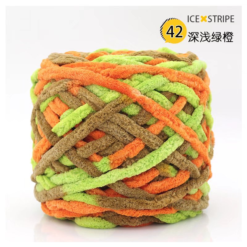 Picture of Ice Strip Thread Single Strand Thick Stick Needle Thread Knitting Blanket Slipper Thread Scarf Hat Scarf Thread Manufacturer Wholesale Worsted