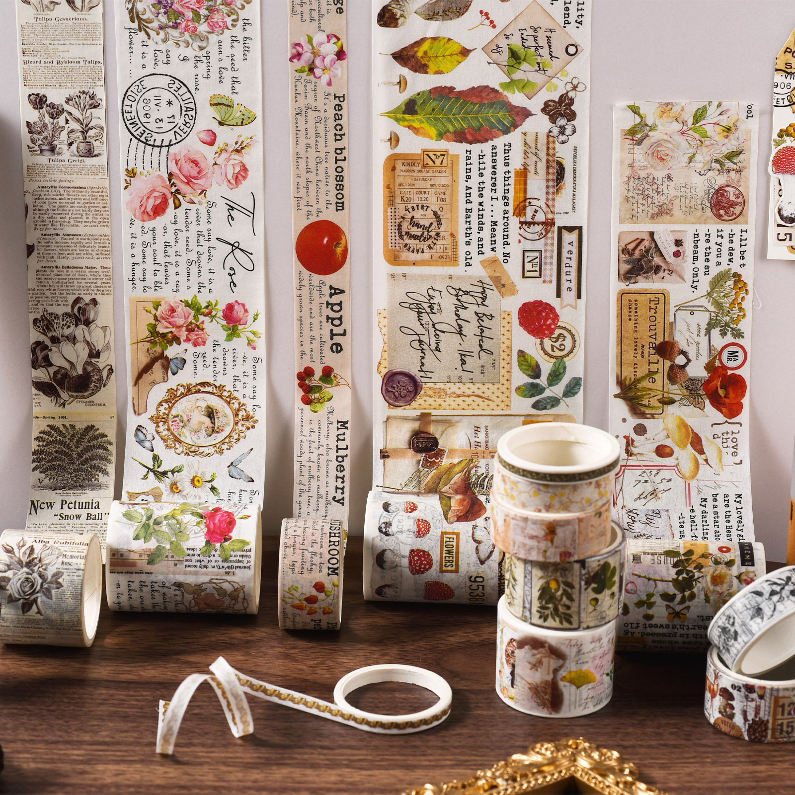 Picture of Jilu Agugu Washi Tape Set Nostalgic Memory Series Vintage Journal Diary DIY Decorative Stickers