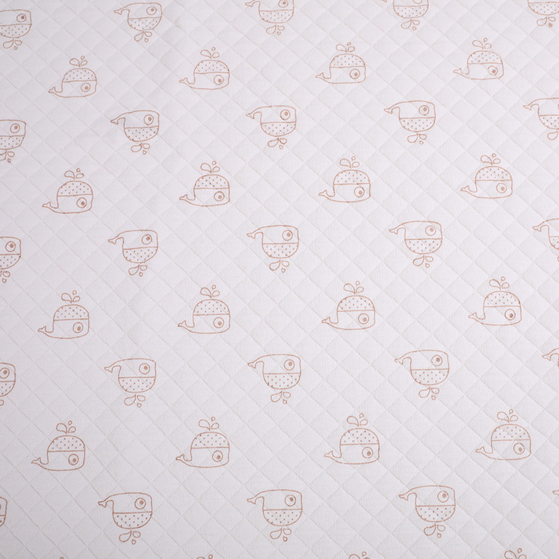 Picture of Original White Diamond Lattice Jacquard Air Layer Printed Baby Quilted Fabric Baby's Sleeping Bag Quilted Fabric