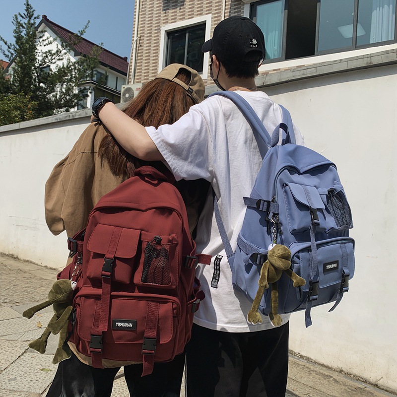 Picture of ins schoolbag women's Korean-style Harajuku ulzzang high school student junior high school student simple backpack men's large capacity backpack