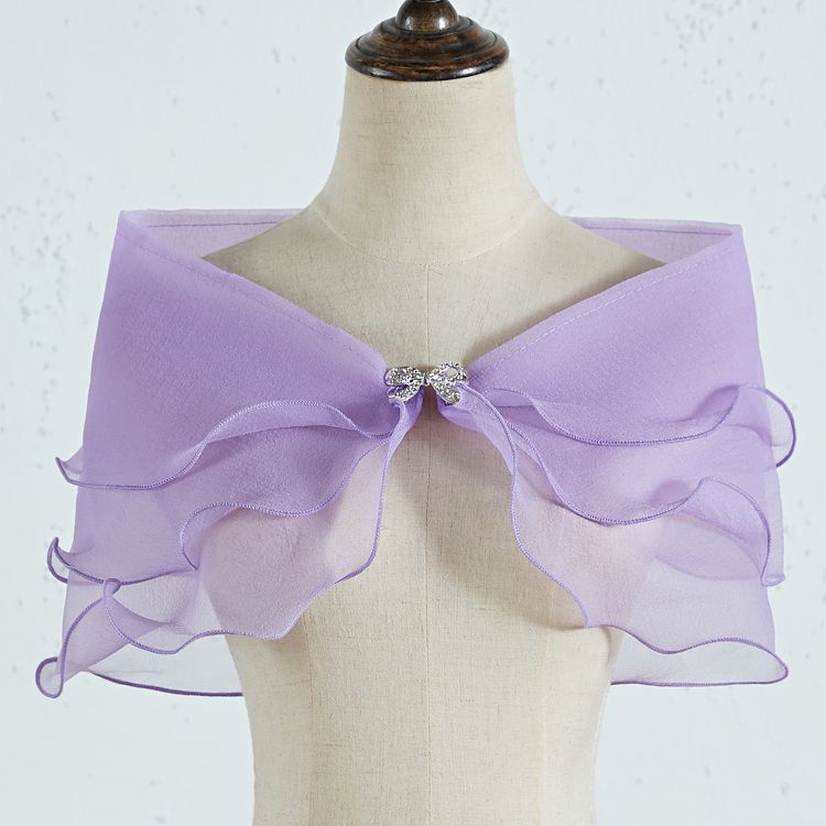 Picture of Wholesale Bridal Yarn Shawl Wedding Dress Arm Covering Mori Wedding Dress Cyber Celebrity Shawl Thin Off-shoulder Banquet Women
