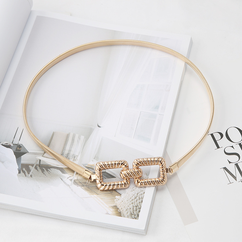 Picture of Metal Spring Belt for Women, Korean Style, Fashionable and Versatile, Dress, Shirt, Sweater, Elastic Waist Chain, Girdle