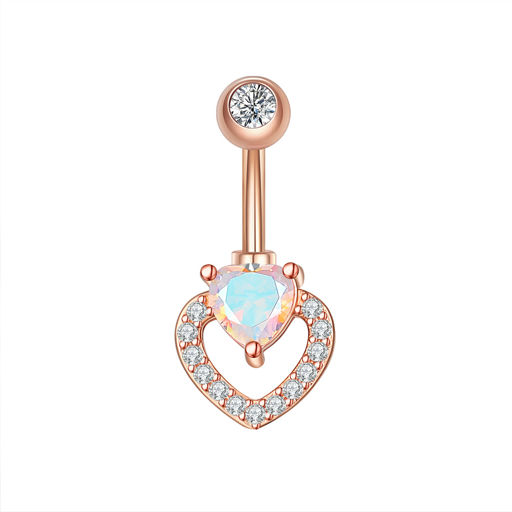 Picture of Cross-border e-commerce new zircon belly button ring belly button nail piercing jewelry online wholesale