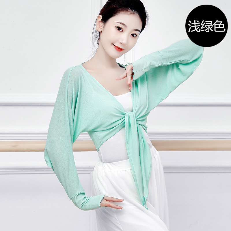 Picture of Modern Dance Practice Clothes Top Classical Jazz Belly Ballet Blouse Teacher Art Test Lace-up Body Dress Female