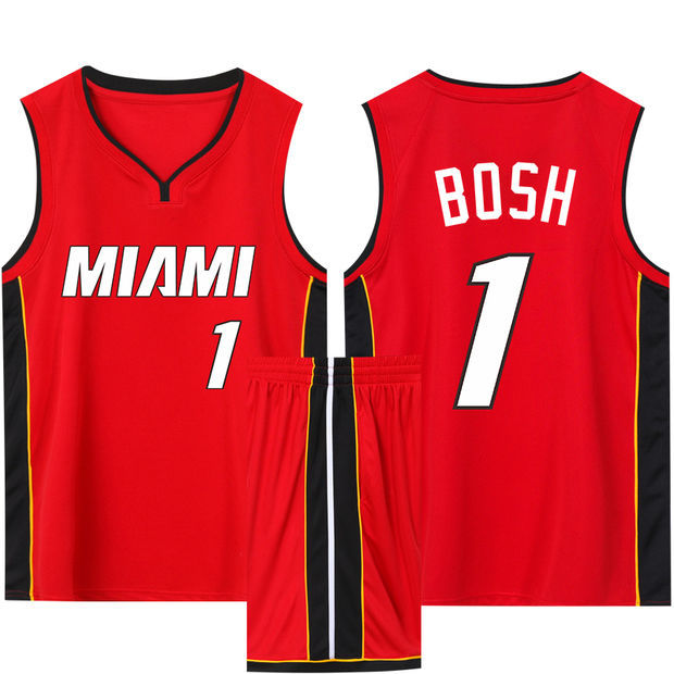 Picture of Heat Wade No.3 Jersey New Season Basketball Uniform Competition Training Team Uniform Set Printing Number
