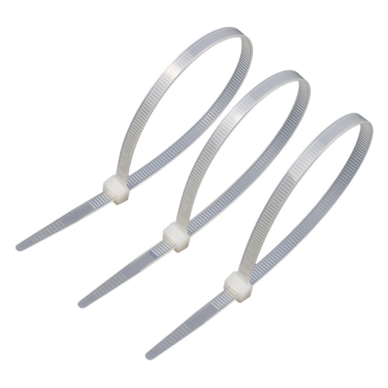 Manufacturer Nylon Cable Ties Bundled Ties Self-Locking Plastic Thickened Black and White Packaging Cable Ties Wholesale in Stock