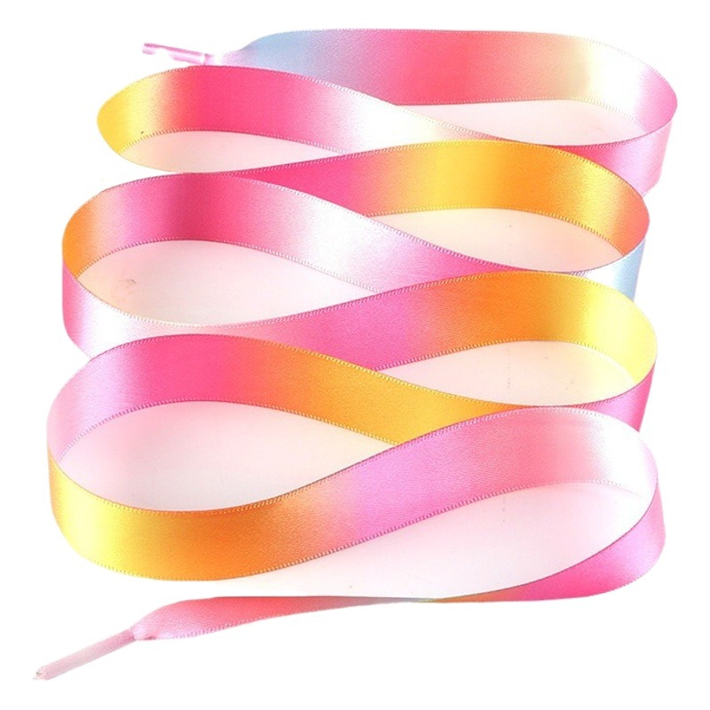 Ribbon Shoelaces, Satin Candy Color, Double-Sided Polyester Satin Glossy Lace Silks and Satins Wide Flat Webbing Shoelaces