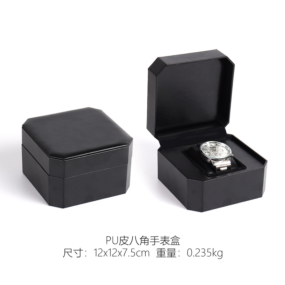 Picture of Lychee pattern business watch box advanced gift box Green watch box advanced watch packaging box Watch storage box