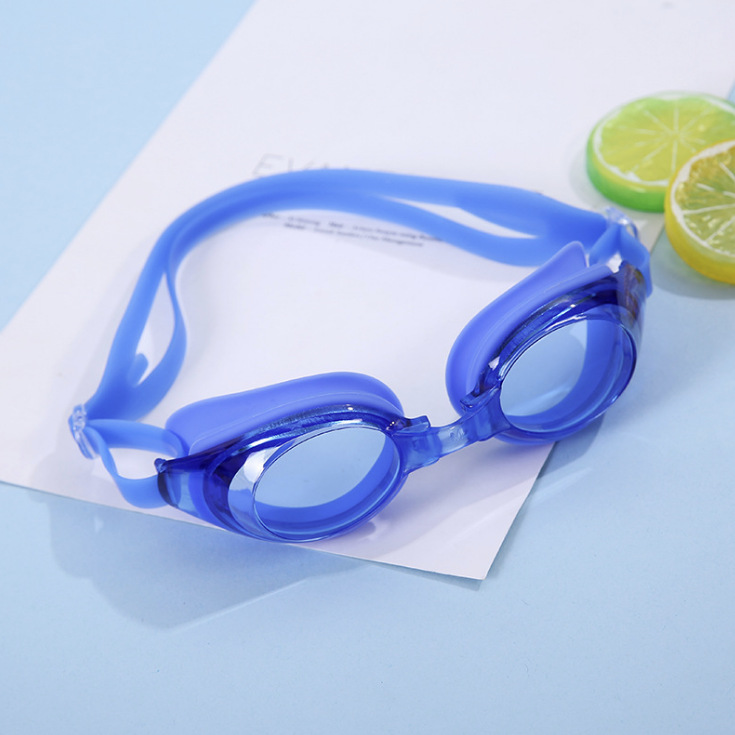 (Special Clearance) Racing Swimming Glasses Flat Anti-fog Myopia Goggles Silicone Swimming Glasses Professional Swimming