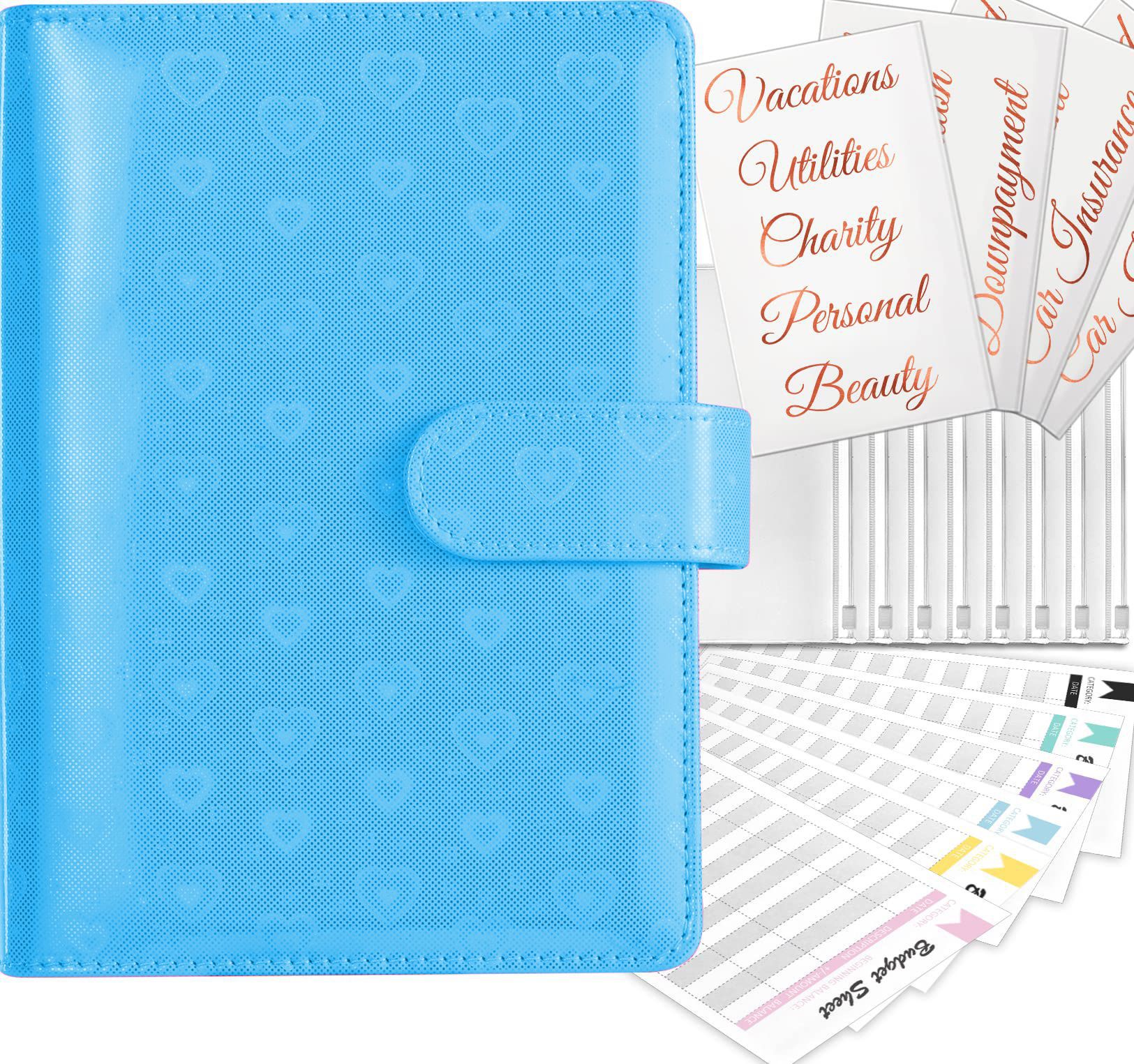 Picture of Cross-border spot explosions macaroon binder laser love hand book PU cash plan budget book.
