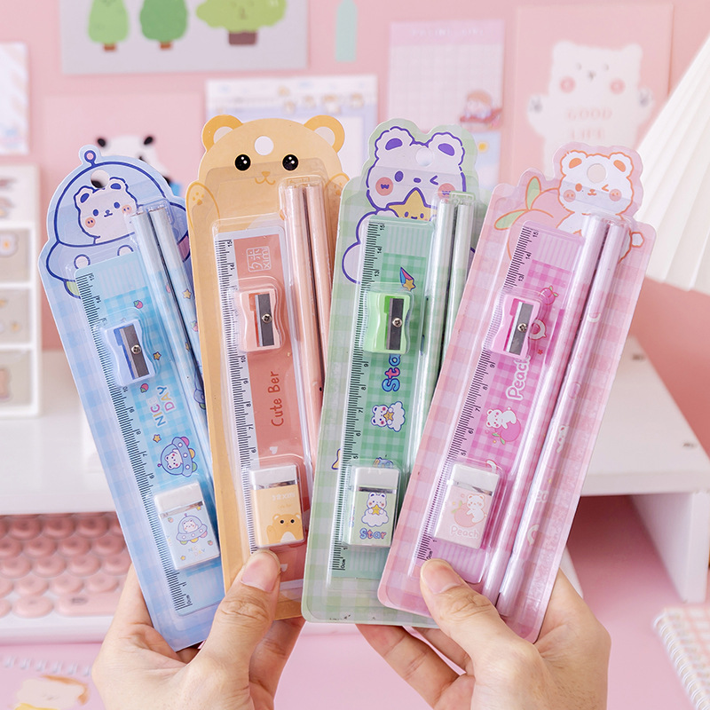 Picture of Learning Stationery Set Gift Box Children's Day Gift School Supplies Cute Student Reward Small Gift Pencil