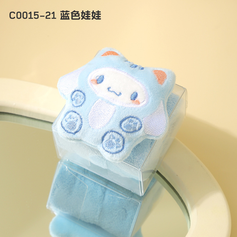 Picture of Hand gift towel creative towel cartoon animal children's square towel Tulip small towel gift box doll
