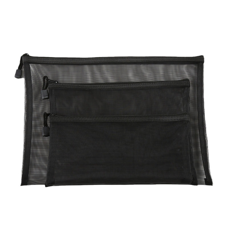 Picture of Mesh Toy Storage Transparent Zipper Bag Nylon Plus Upgrade Encryption Mesh Pencil Bag Student Examination Pencil Bag Makeup Wash